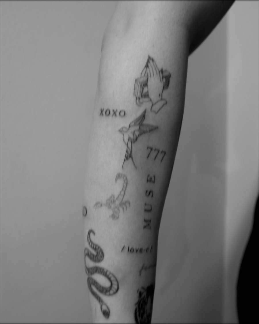 Fine line tattoo work by Ashley