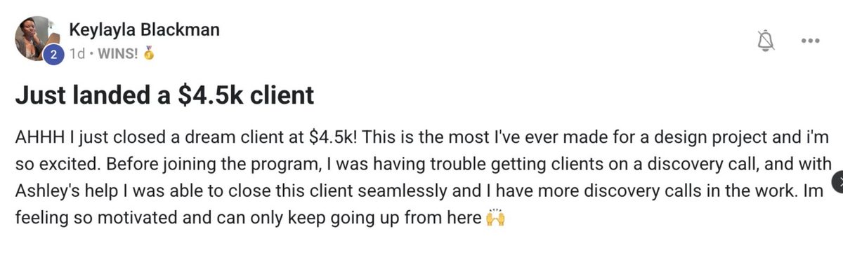 Client win