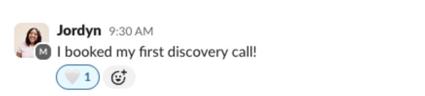Jordyn — booked first discovery call