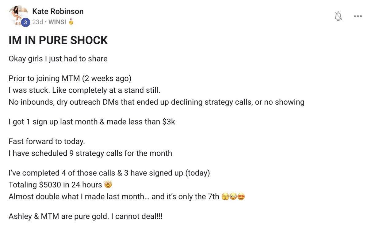 Kate — $5,030 in 24 hours