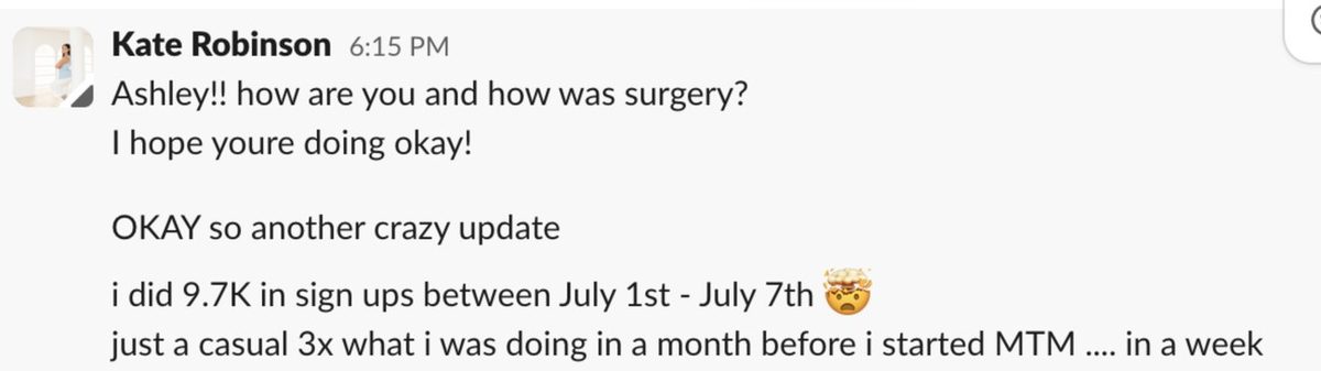 Kate — 9.7K in a week