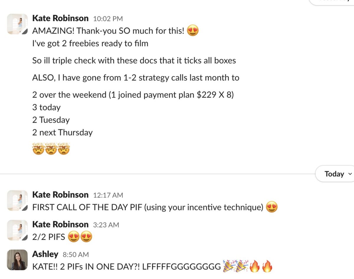 Kate — two PIFs in one day