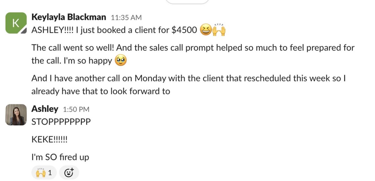 Keylayla — booked $4,500, felt prepared
